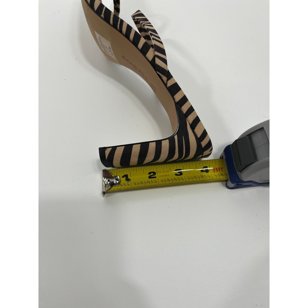 Womens Heels 12 Beige Stripe Zebra Print Formal Event Wedding Guest Chic - Picture 8 of 9